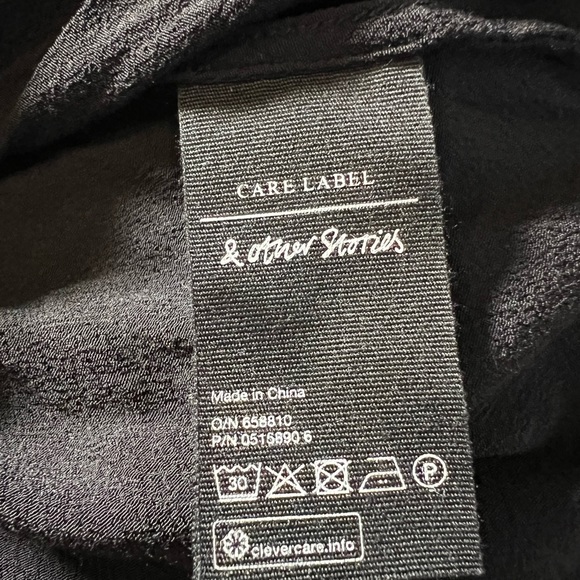 & Other Stories Black Beautiful Blouse- 10 - Picture 7 of 10